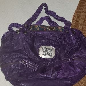 VINTAGE Kathy Von Zeeland Purple Shoulder Purse